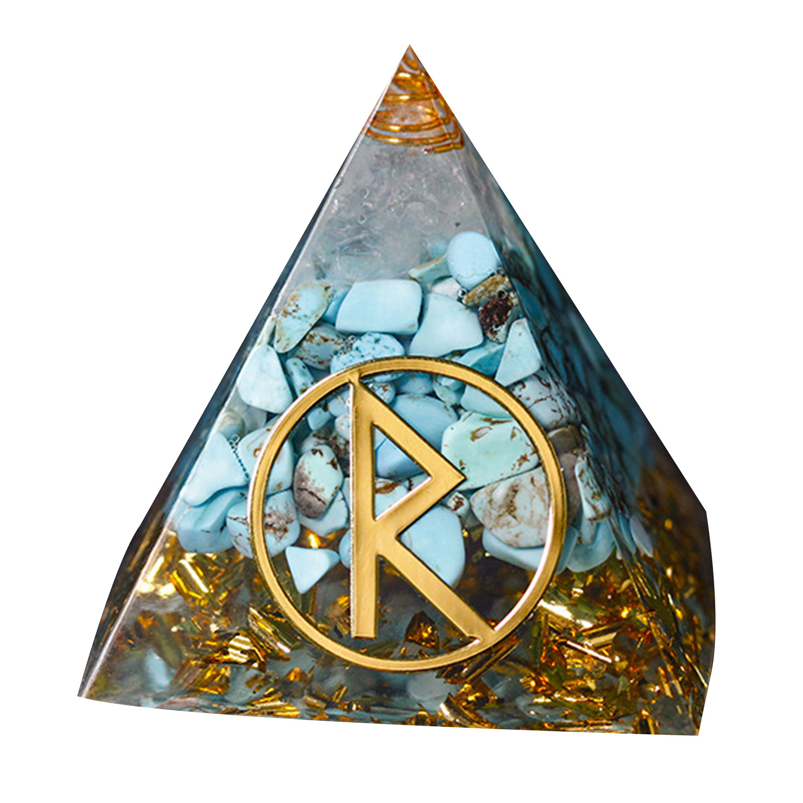 

6cm Natural Orgonite Pyramid Chakra - Traveler, 501 Original