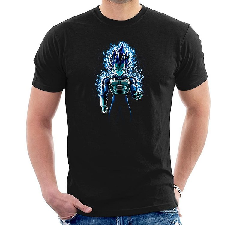 Dragon Ball Z Vegeta Blue Flames Men's T-Shirt