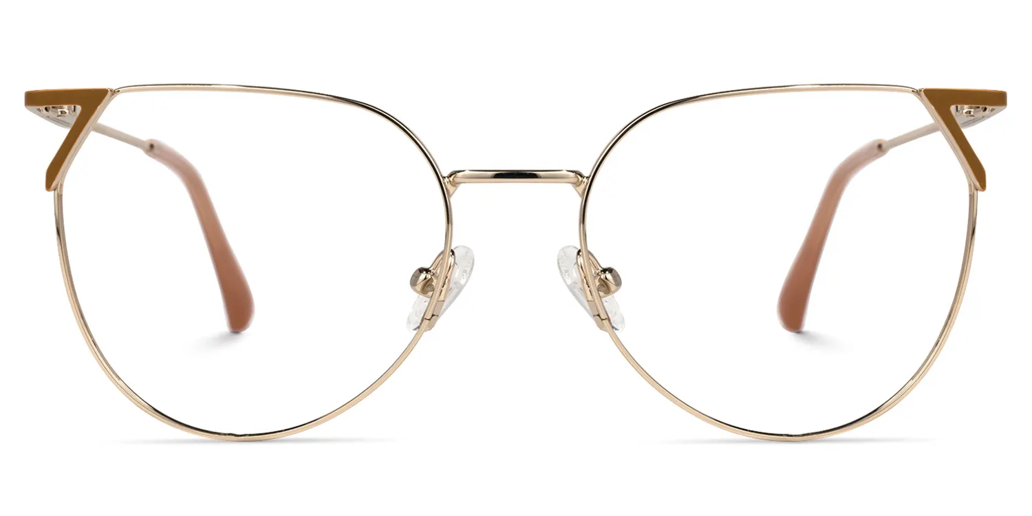 Daphne Braun Geometrisch Brille Braun