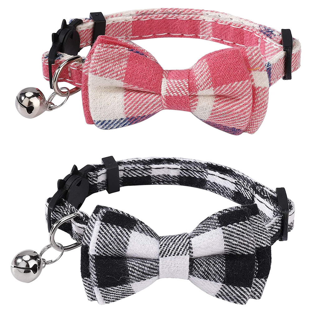 

Pet Bowties Lattice Cat Dog Bell Neckties Collar, 501 Original