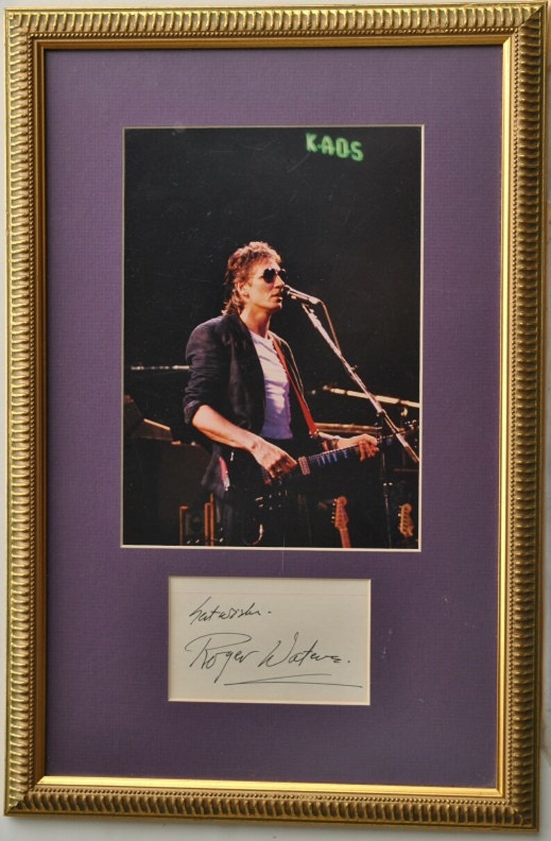 ROGER WATERS SIGNED Framed Photo Poster painting Plaque Pink Floyd The Wall wcoa
