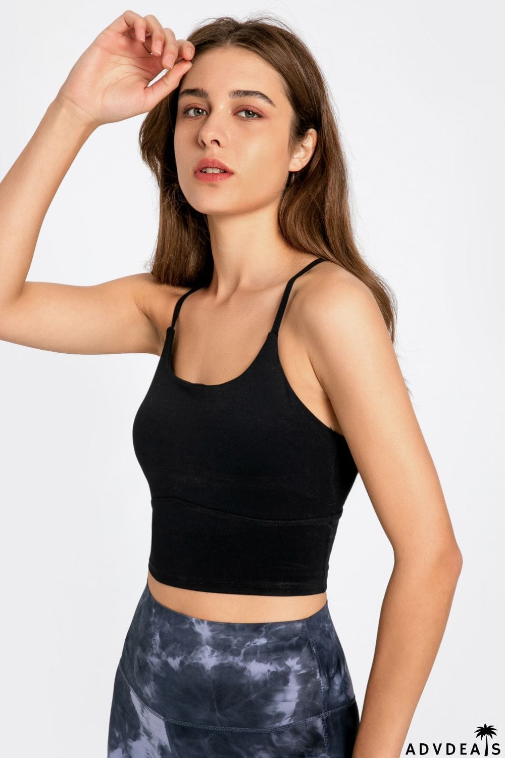 Crisscross Back Scoop Neck Sports Cami