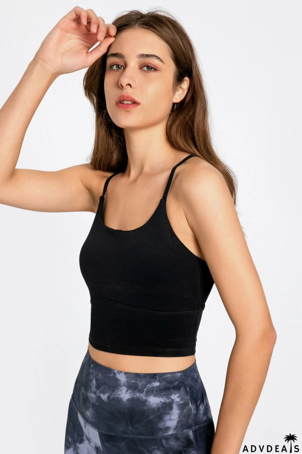 Crisscross Back Scoop Neck Sports Cami