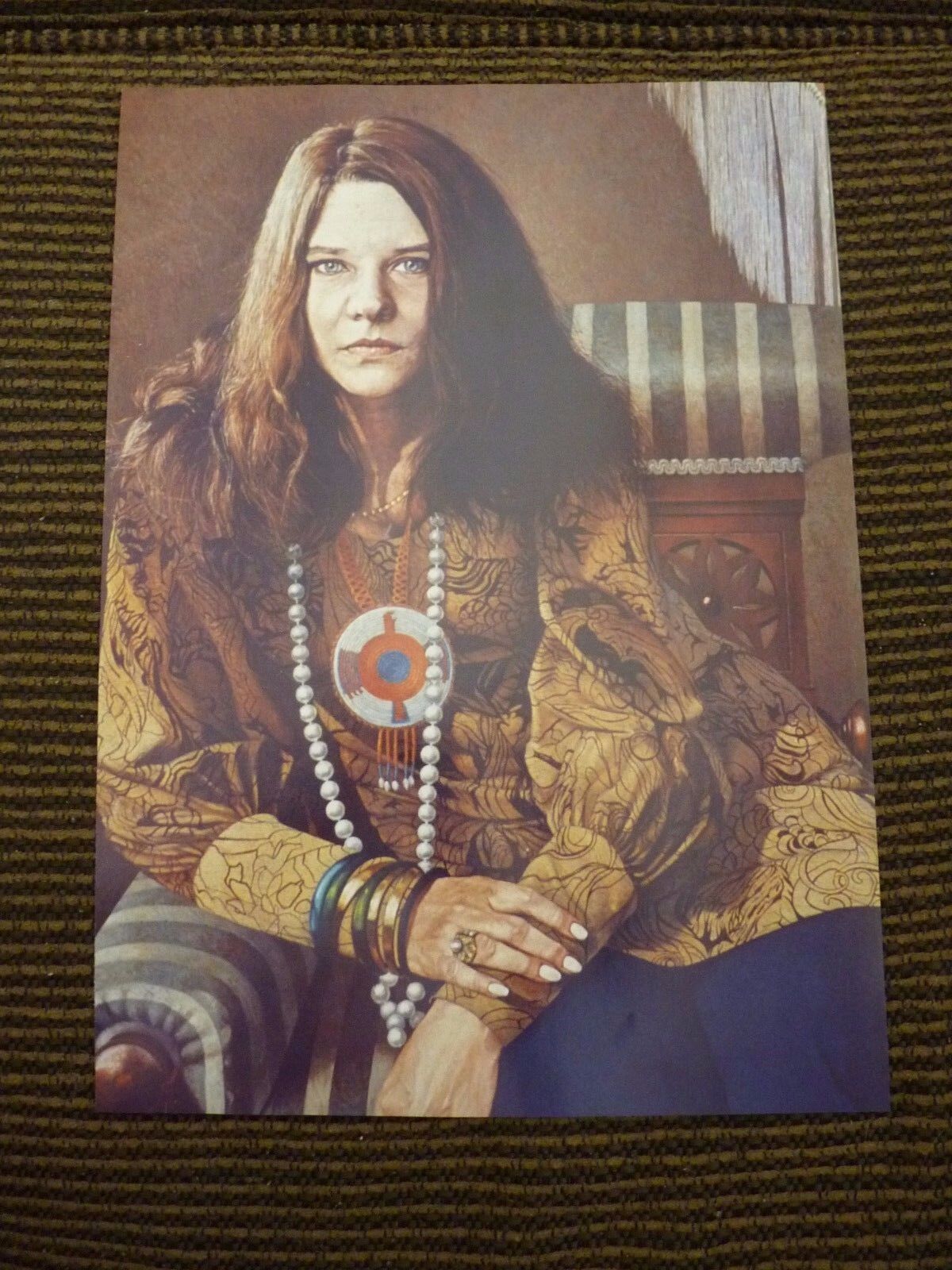 Single Page Janis Joplin Playboy Coffee Table Book Photo Poster painting