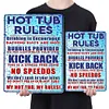 Hot Tub Rules - Vintage Metal Signs - 30*40cm - Warning