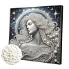 DIY Pearl Painting Goddess for Home Wall Decor with Frame(30*30cm)