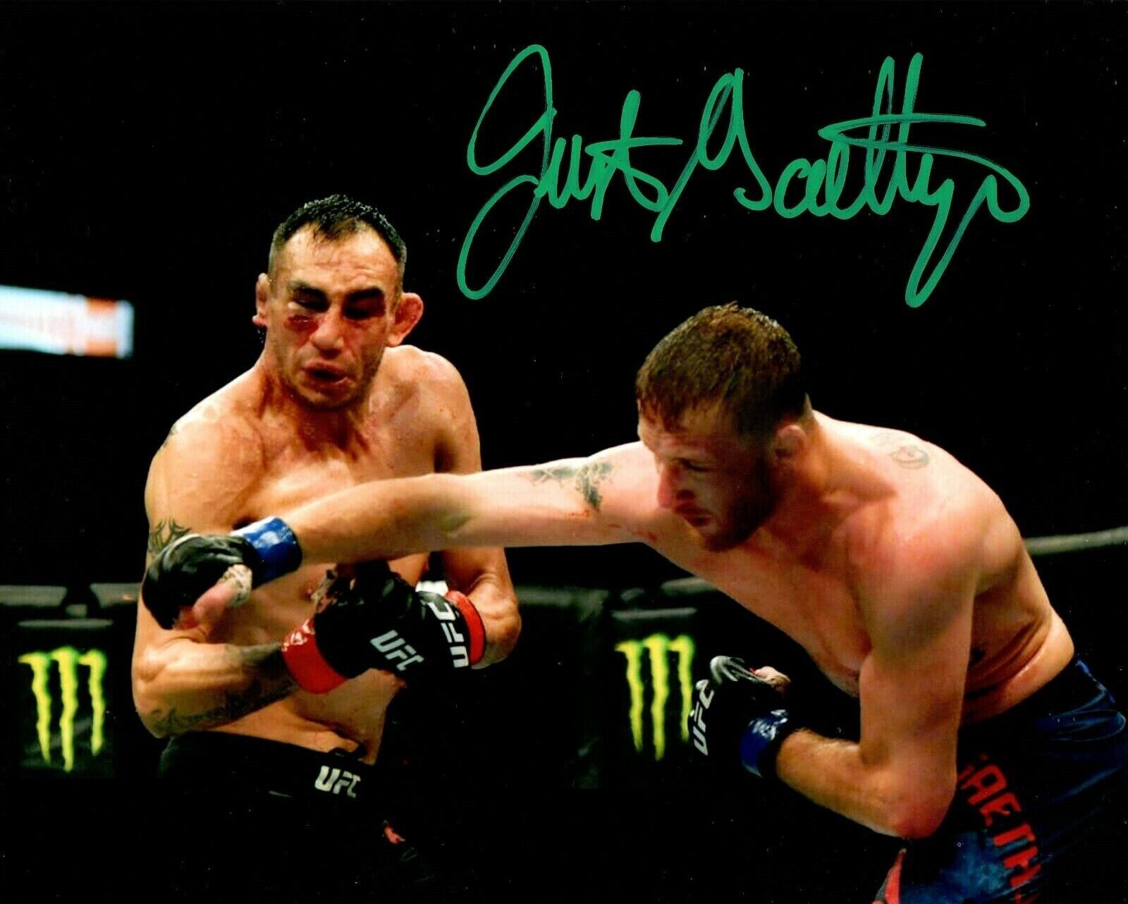 Justin Gaethje Autographed Signed 8x10 Photo Poster painting ( UFC ) REPRINT