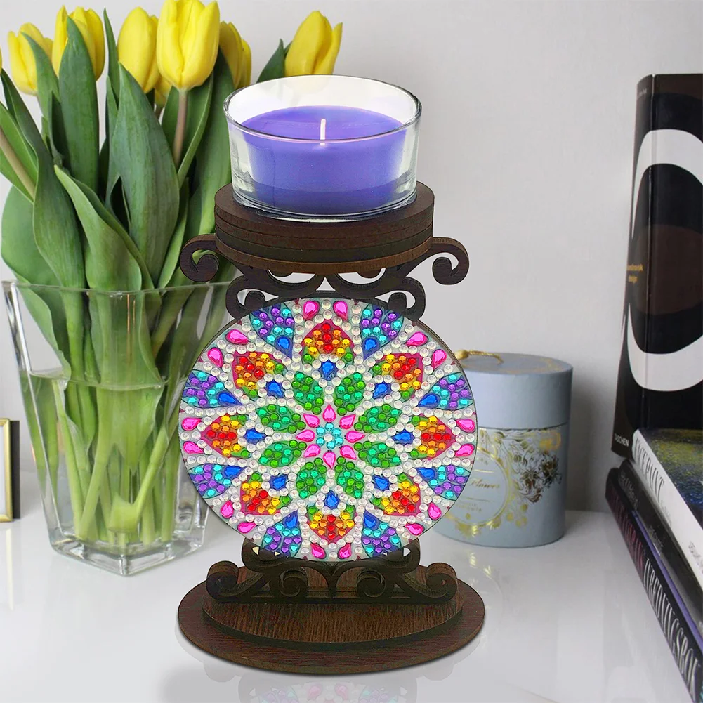 DIY Mandala Diamond Painting Candle Holder Ornaments Aromatherapy Candle Holder
