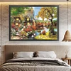 Bamboo Hut-9CT Stamped Cross Stitch Bead Embroidery 60*45cm tapestrymarket