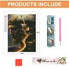 J&eacute;sus kit complets DIY 5d carr&eacute;s de peinture diamant avec peinture en diamant pour adultes/d&eacute;butants, id&eacute;e cadeau d&eacute;coration murale maison peintures diamants &agrave; points et arts visuels cr&eacute;atifs 17,72x21,65in (zqa6869)