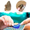 Copper Finger Thimble Hoop Cover Cross Stitch Finger Protective Cover (M)