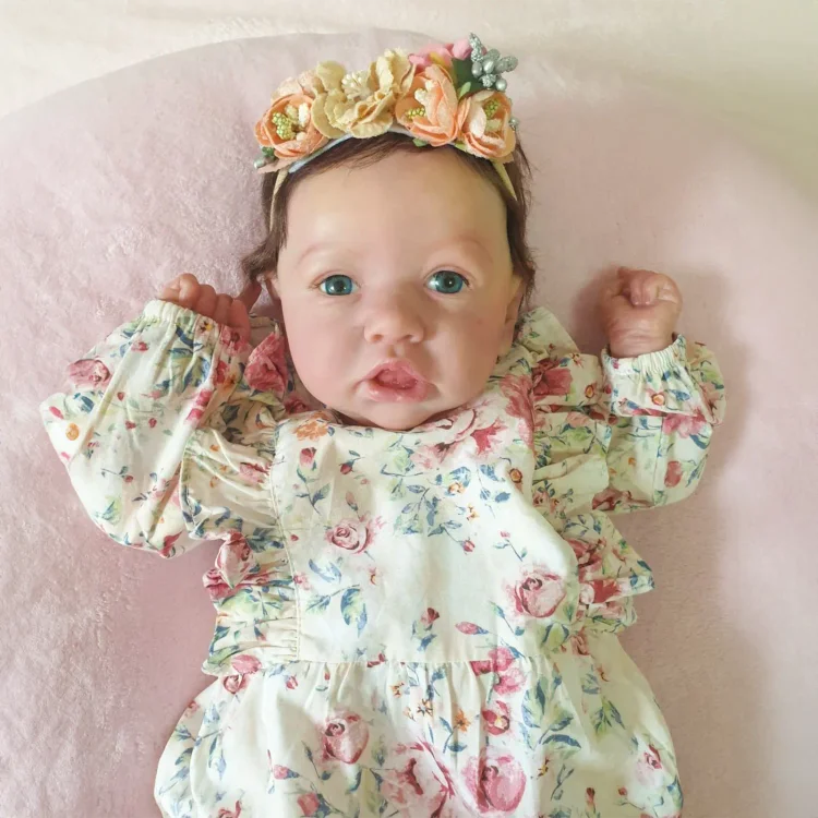 [New] 20'' Truly Lifelike Reborn Baby Brown Hair Girl Doll Yatatila Babies with Heartbeat💖 & Sound🔊：Realistic Reborn Baby Dolls By Rsgdolls®