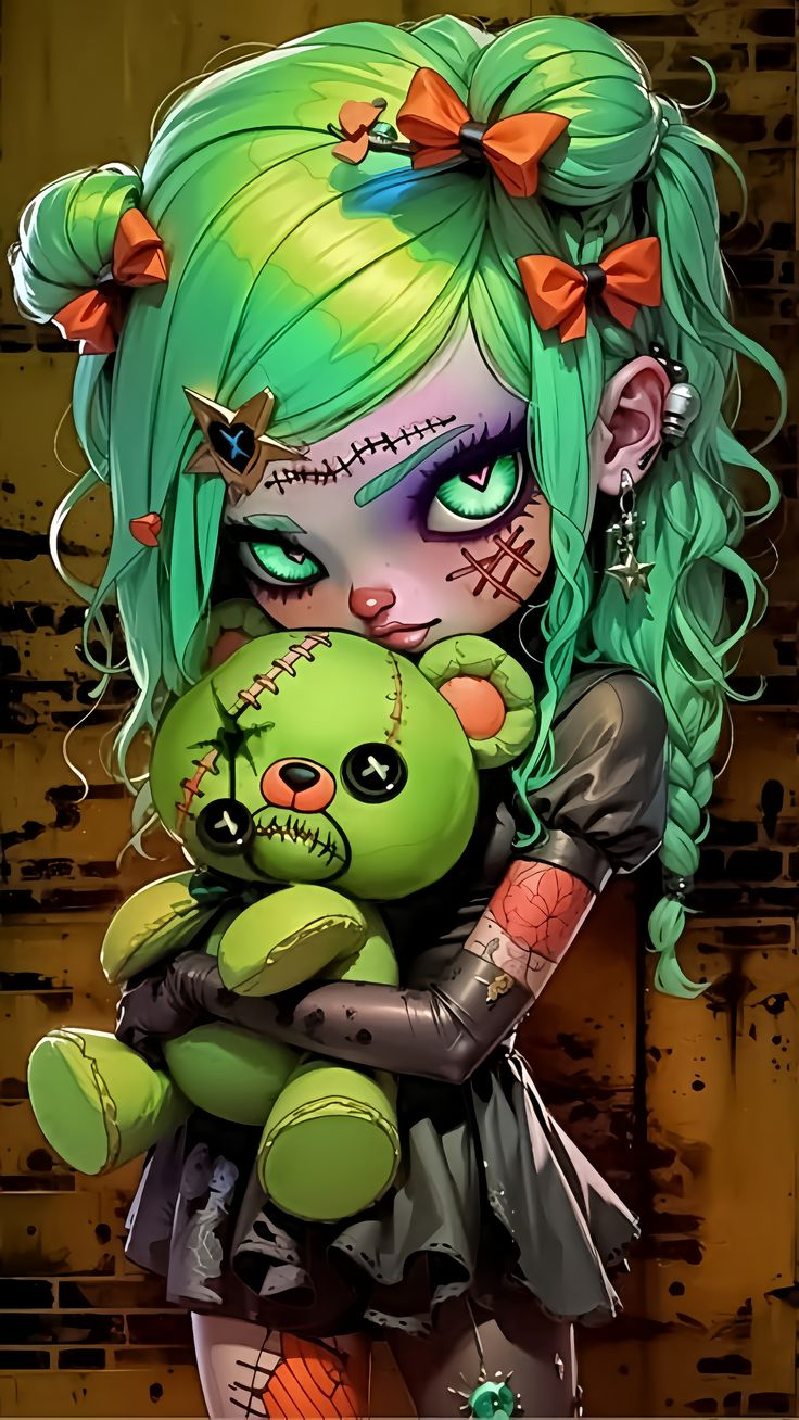 Horror Doll-11CT Stamped Cross Stitch-40*70cm(Canvas） gbfke