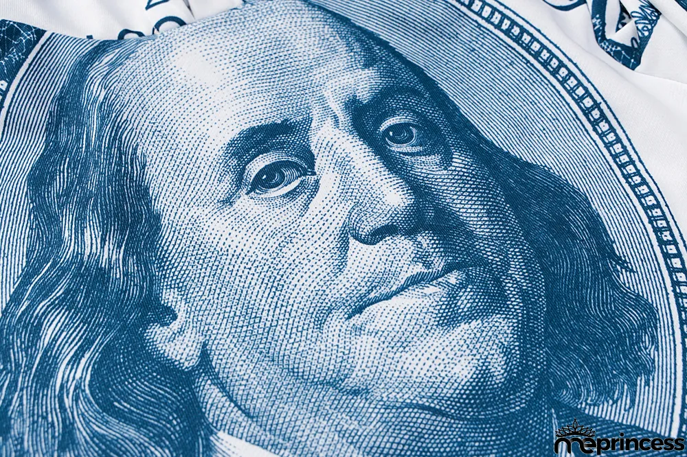 Autumn Money Print Hoody Shirt and Shorts Set