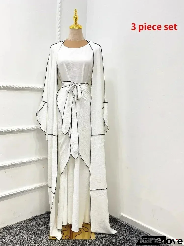 Women's Arabian Polyester Full Sleeves Solid Pattern Casual Abaya