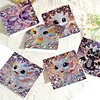 6PCS Diamond Painting Dinosaur Greeting Cards Postcards with Envelopes