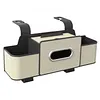 Car Back Seat Organizer with Cup Holder Tissue Box and Hooks Travel Accessories