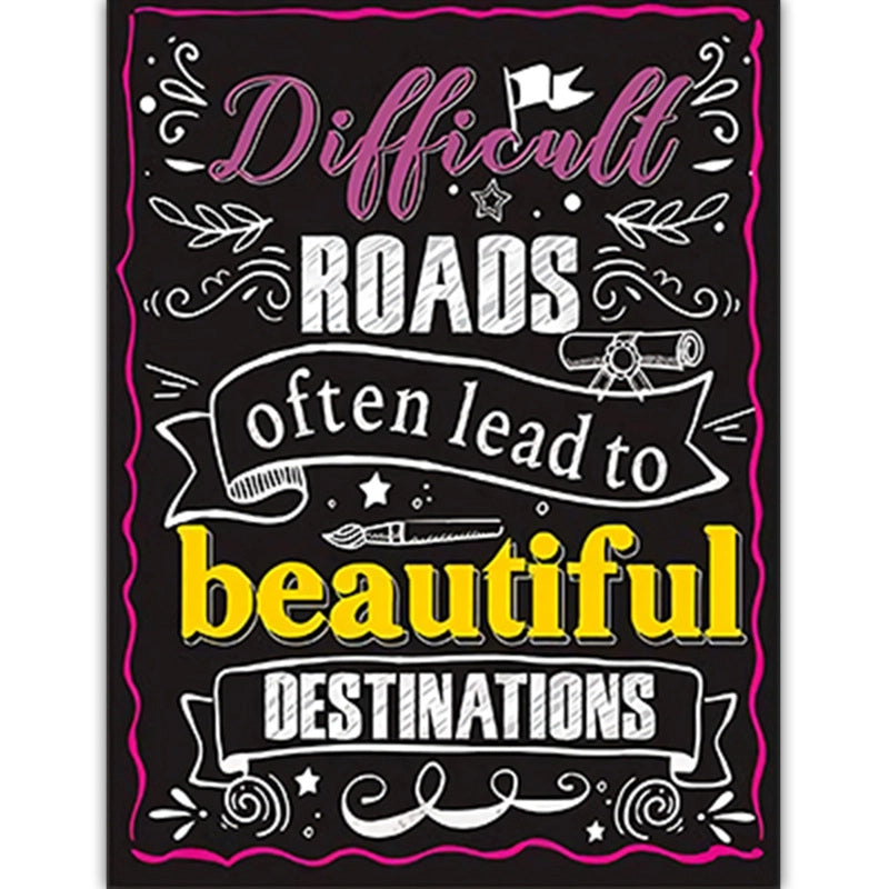 Casual Elegant Preppy Style Letter Silk Cloth Pendant Wall Art