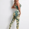 Gioiacombo&trade; Pantaloni da allenamento da yoga con stampa tie-dye senza cuciture da donna