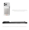 MagSafe Magnetic Suction Mobile Phone Holder Anti-Theft Brush Carbon Fiber Apple Huawei Ultra-Thin Card Holder (White）