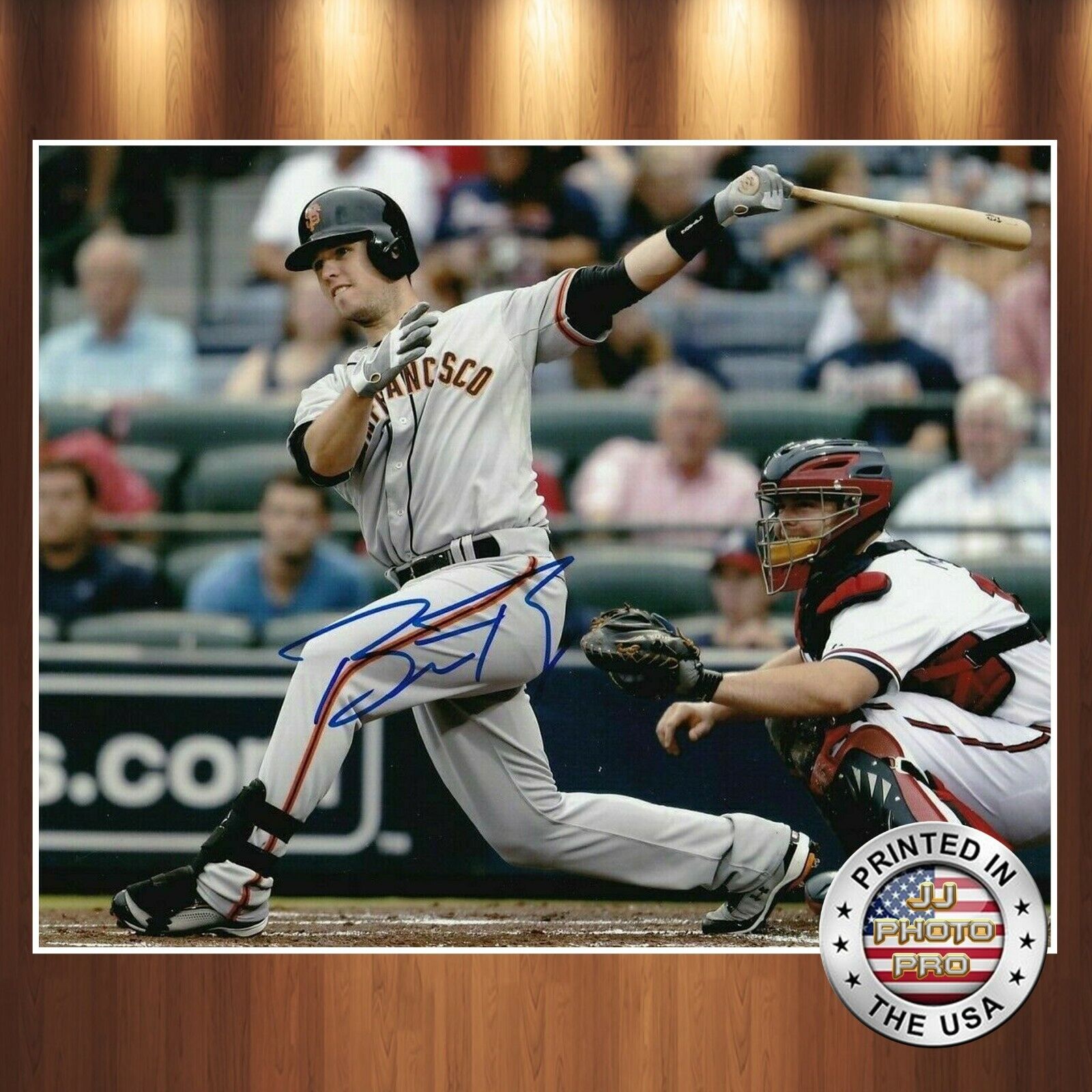 Buster Posey Autographed Signed 8x10 Photo Poster painting (Giants) REPRINT