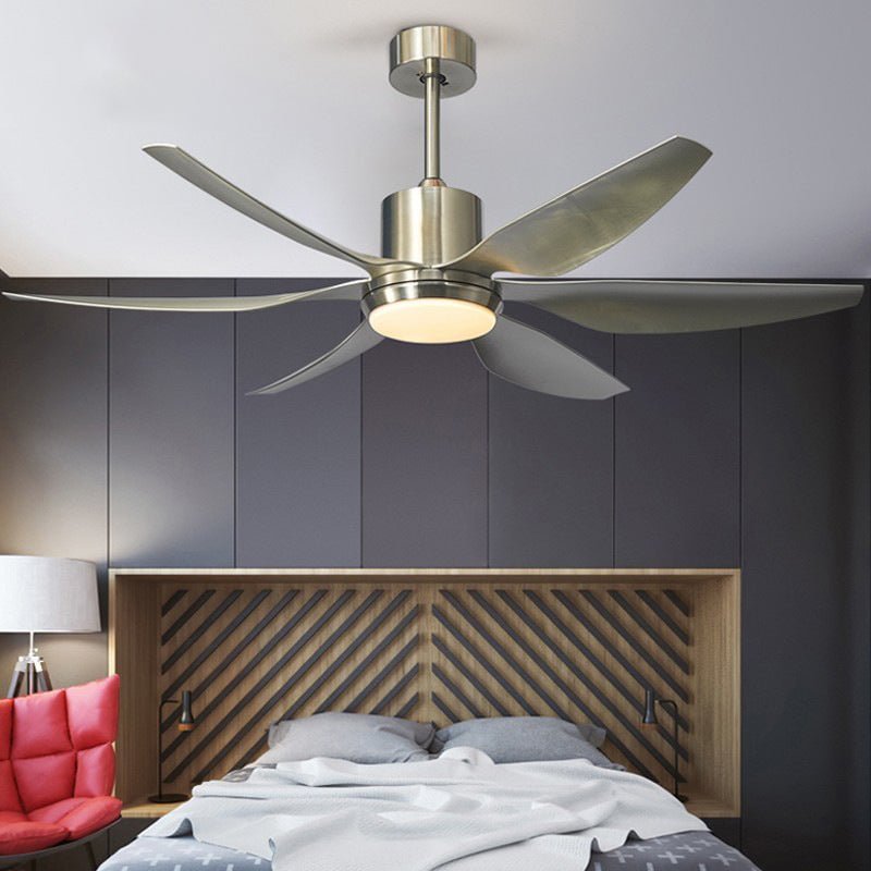 Modern 54Inch LED Wood Ceiling Fan with Lamp
