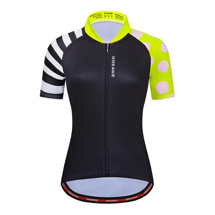 Women's Cycling Short-sleeved Jersey Full Zip Bike Shirt