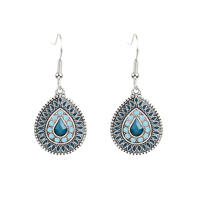 Women's Bohemian Exotic Water Drop Flower Earrings