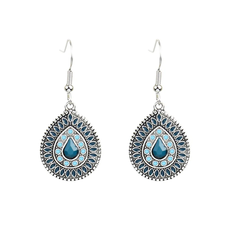 Women's Bohemian Exotic Water Drop Flower Earrings