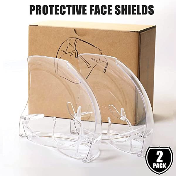 Reusable Sunglasses Shape Full Face Covering Face Shields- Pack of 2 | IFYHOME