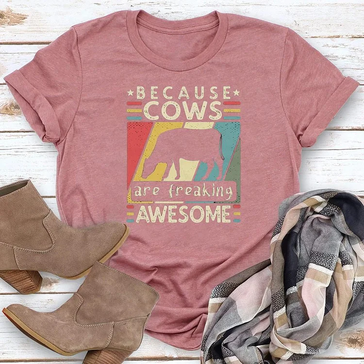 I Love Cows Round Neck T-shirt