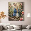 Rose Shirt Rabbit Full 18CT DIY Stamped Cross Stitch Kits for Adults Home Decor 40x50cm