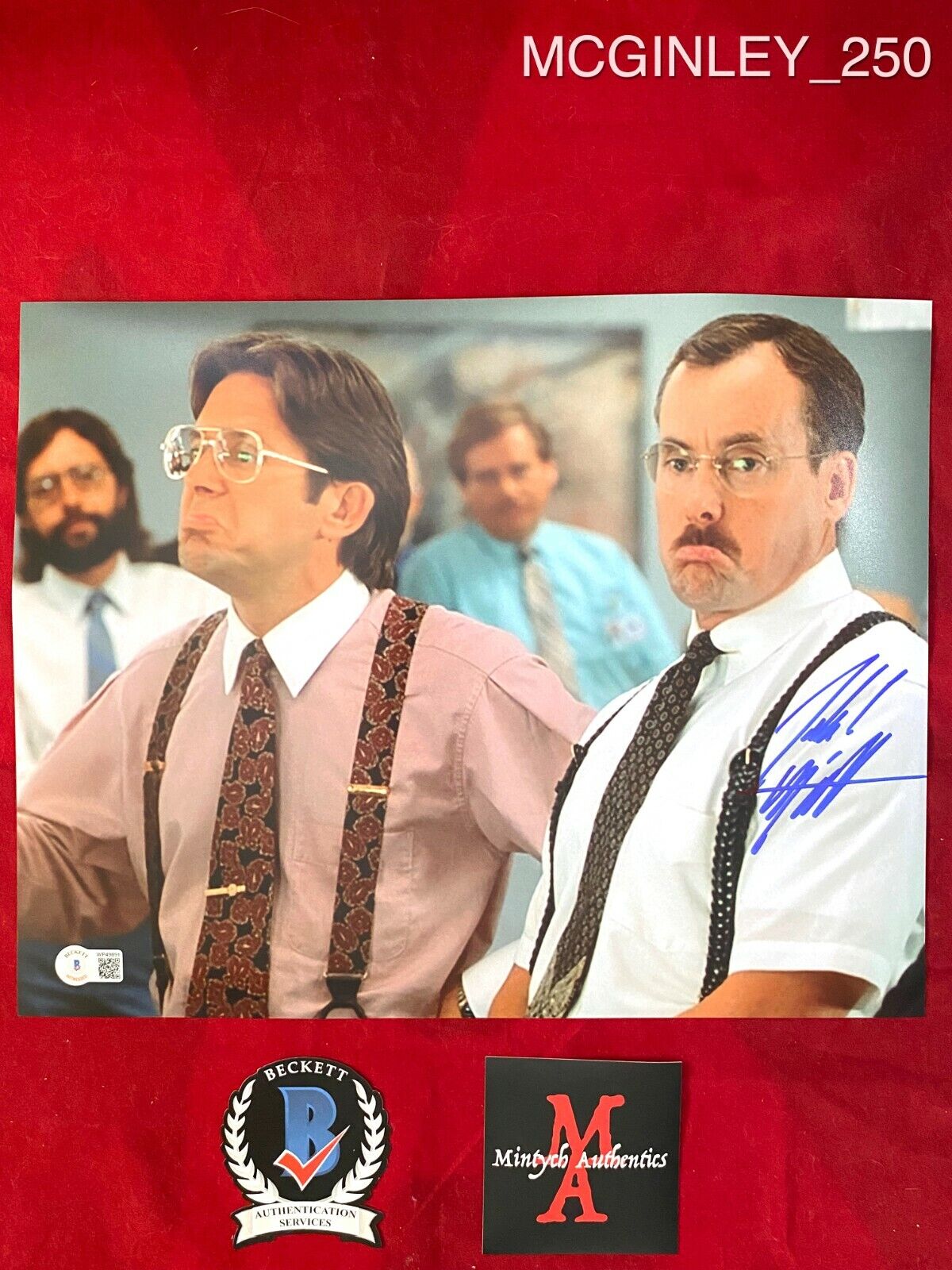 JOHN MCGINLEY AUTOGRAPHED SIGNED 11x14 Photo Poster painting! OFFICE SPACE! BECKETT COA!