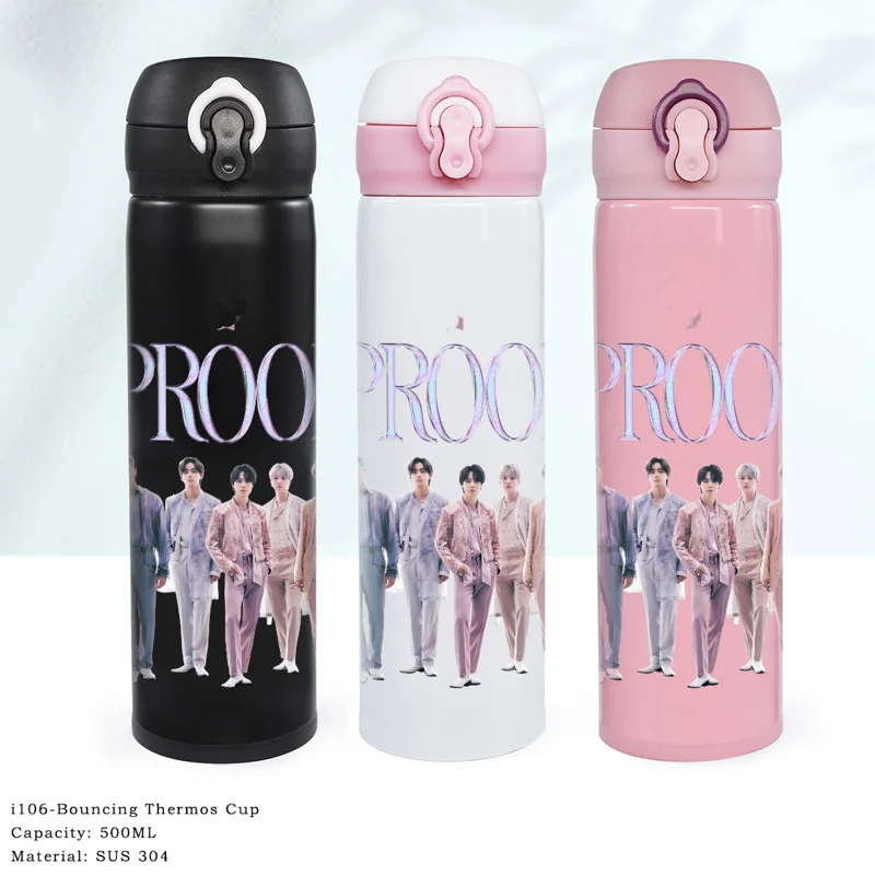 BTS Jungkook Seven 12OZ Thermos With Conical Straw