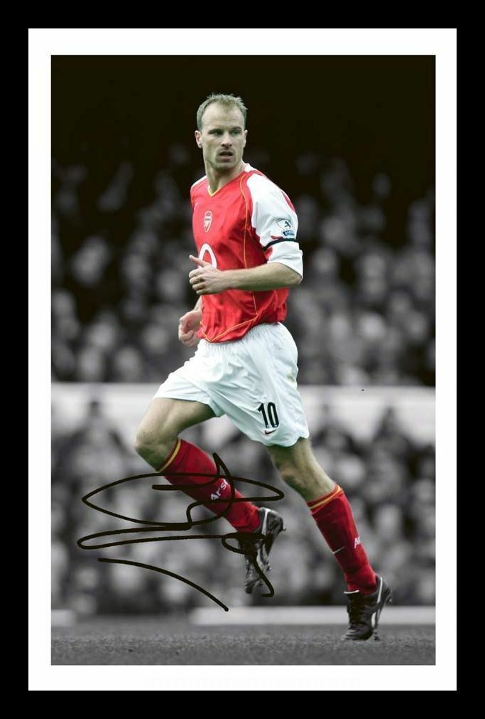 Dennis Bergkamp - Arsenal Autograph Signed & Framed Photo Poster painting