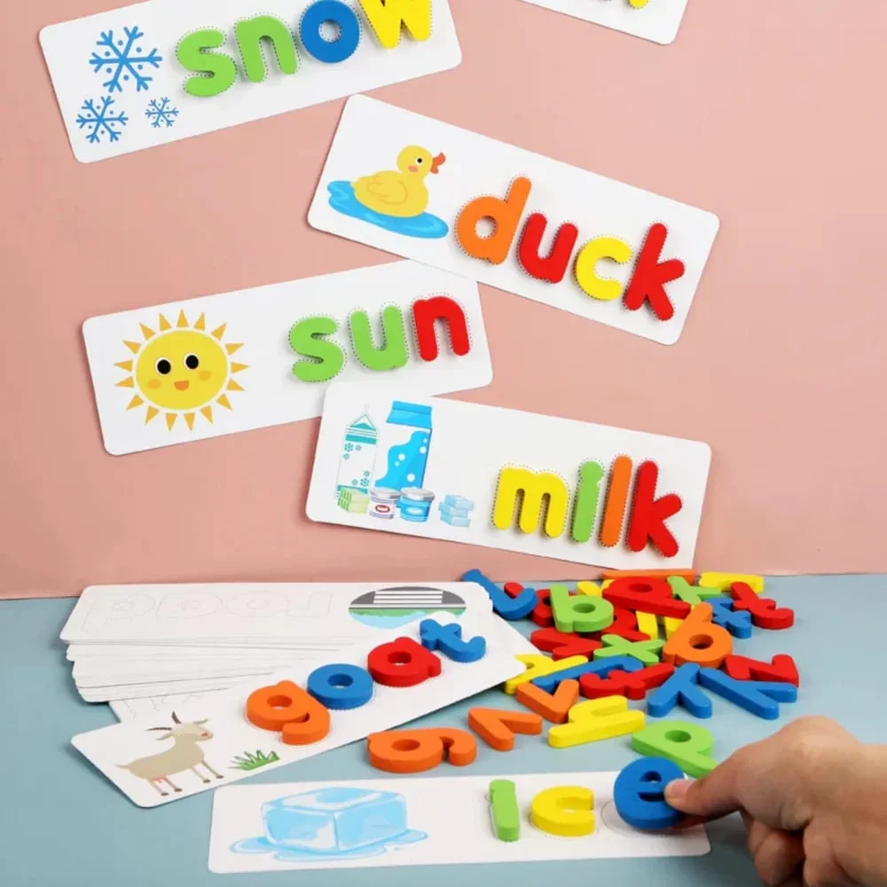 Montessori Spell Word Game 64pcs