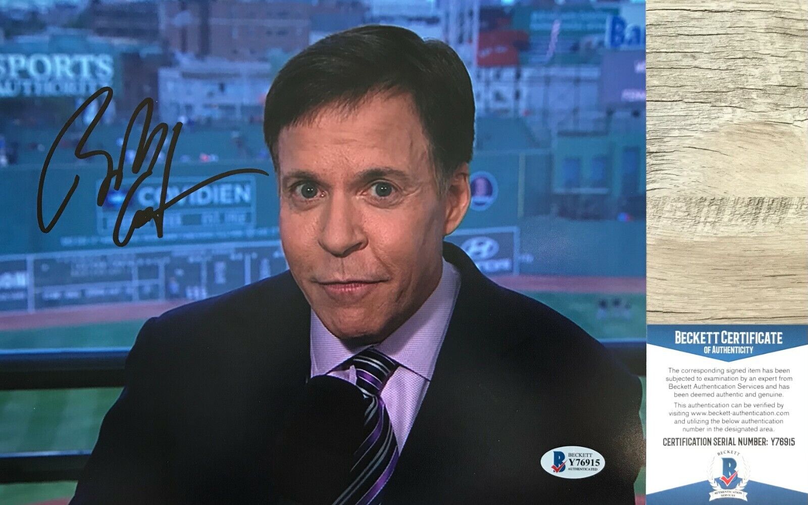 LEGEND Bob Costas NBC Announcer Autographed Signed 8x10 Photo Poster painting Beckett BAS