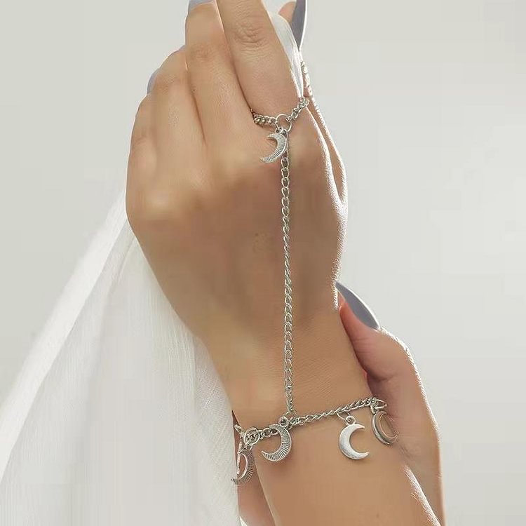 Lunar Blessing Finger Chain Bracelet