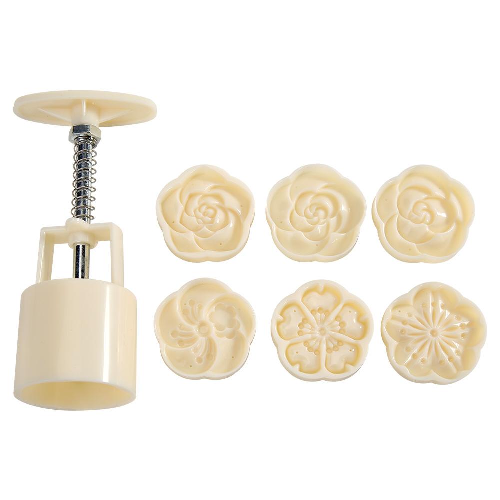 

Mooncake Mold Cake Flowers Print Hand Press Mid-Autumn Festival Baking Tool, 501 Original