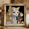 Katze speziell geformte 5D-DIY-Teilbohrer-Diamant-Mal-Kits f&uuml;r Erwachsene Anf&auml;nger Wohnaccessoires Diamanten Dots Edelstein-Kunstkits 11,81 x 11,81 Zo
