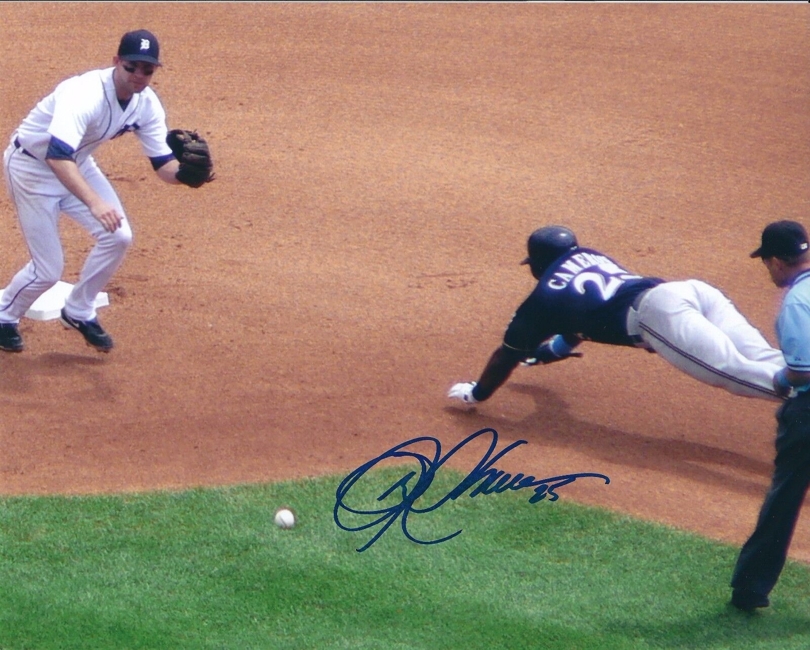 Signed 8x10 MIKE CAMERON San Diego Padres Autographed Photo Poster painting - COA