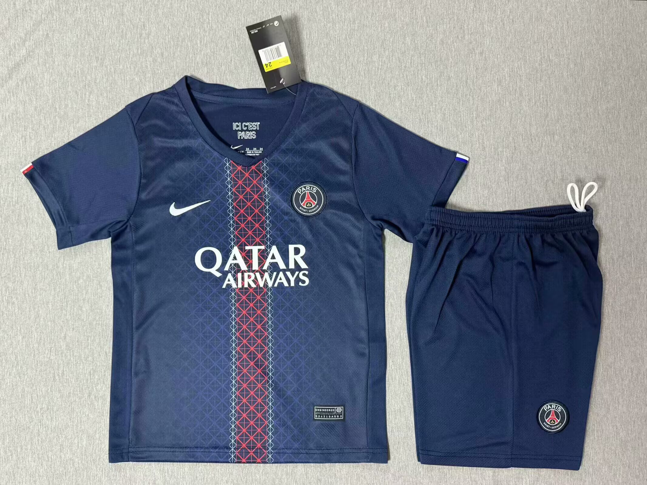 25/26 PSG Paris Saint Germain Home Kids Kit Football Jersey Thai Quality
