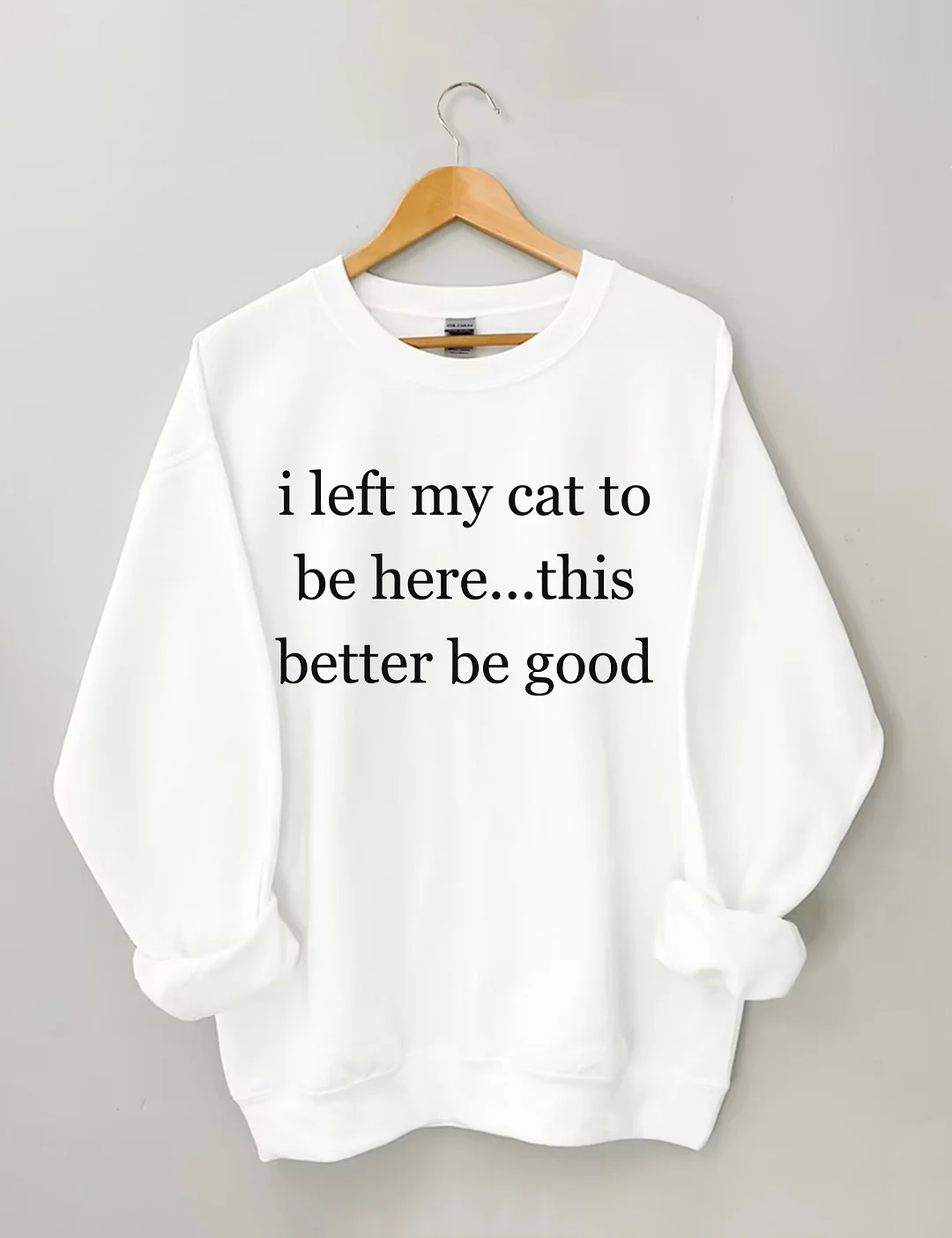 I Left My Cat To Be Here This Better Be Good Sweatshirt