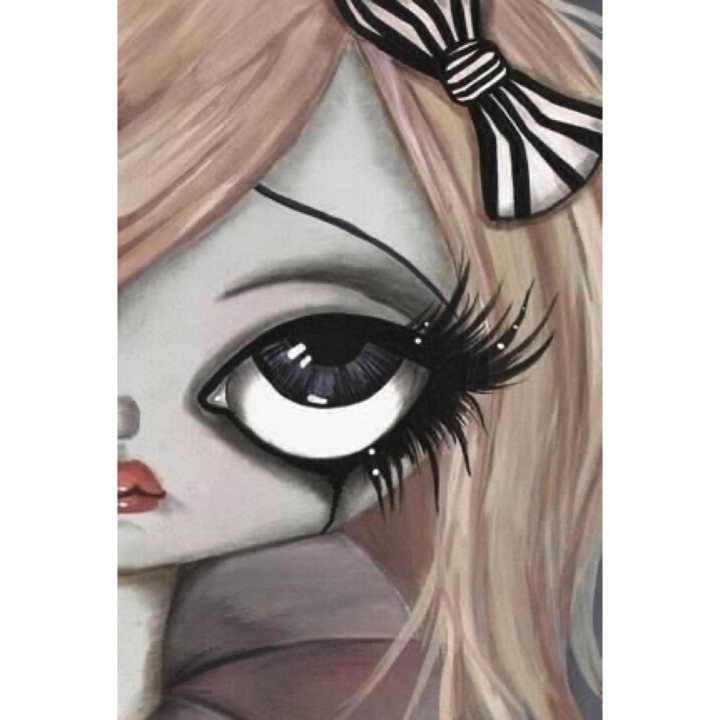 

30*40CM - Round Drill Diamond Painting - Big Eyes Doll, 501 Original