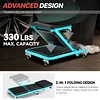 D SOLUTIONS Foldable Creeper, 2-in-1 Rolling Garage Z Creeper Car & Seat, 36" Roller Mechanics Under Car Chair, 330 LBS Weight Capacity Heavy Duty, Ocean Blue