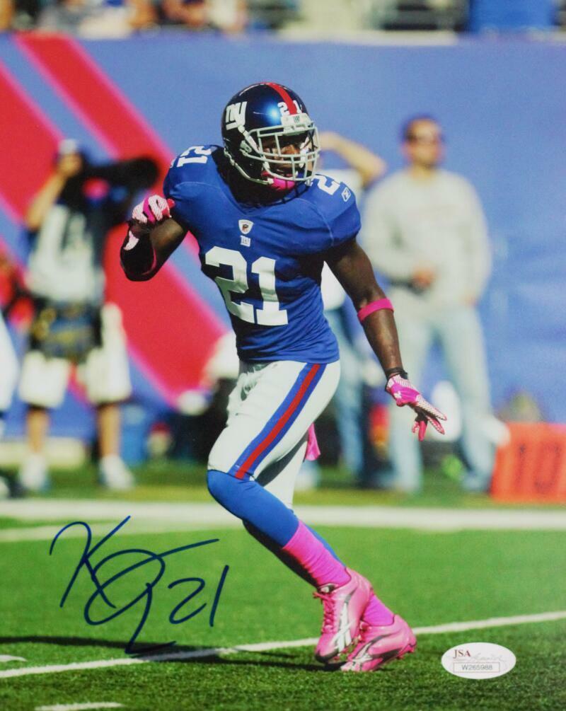 Kenny Phillips Autographed NY Giants 8x10 Pink Shoes Photo Poster painting- JSA W Auth *Blue