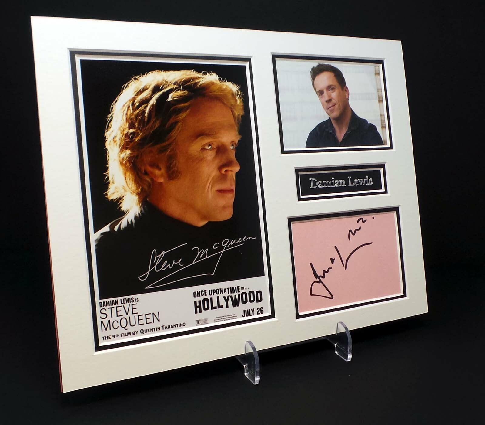 Damian LEWIS Signed Mounted Photo Poster painting Display AFTAL COA Hollywood Actor