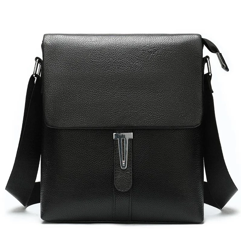 Casual Shoulder Bag Leather Business Simple Flap Type Crossbody Bag