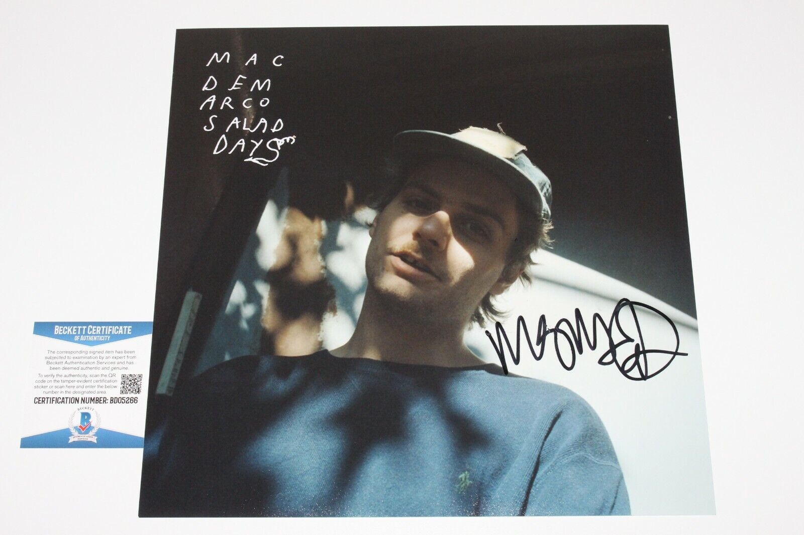 MAC DEMARCO SIGNED 'SALAD DAYS' ALBUM FLAT 12x12 Photo Poster painting AUTOGRAPH BECKETT COA BAS