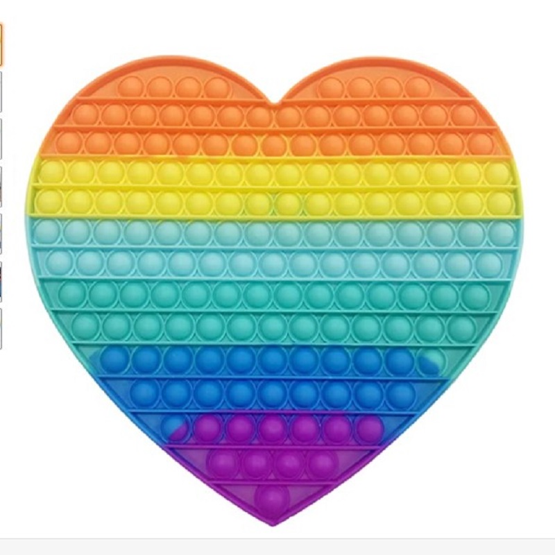 

AILIEEE Fidget Toy 300 mm Bearing Push Bubble Large Size Fidget Sensory Toy, Love rainbow night light (20 x 20cm) is oversized, 501 Original